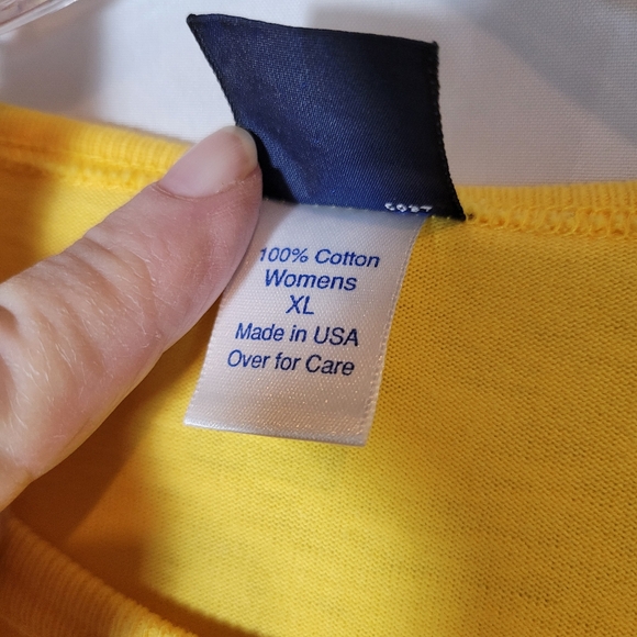 Lands End yellow pocket tee dress with sash Size XL - Picture 6 of 7